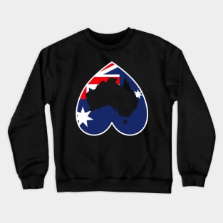 Love Australia Down Under Heart Crewneck Sweatshirt